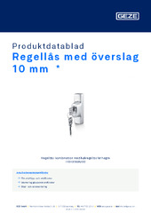 Regellås med överslag 10 mm  * Produktdatablad SV