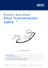 Door transmission cable  * Product data sheet EN