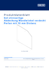 Set stirnseitige Abdeckung Wandwinkel verdeckt Perlan mit 10 mm Distanz Produktdatenblatt DE