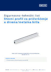 Stezni profil za pričvršćenje u drvena/metalna krila Sigurnosno-tehnički list HR