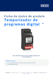 Temporizador de programas digital  * Ficha de dados de produto PT
