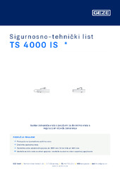 TS 4000 IS  * Sigurnosno-tehnički list HR