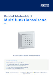 Multifunktionssirene  * Produktdatenblatt DE