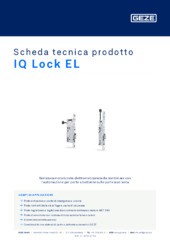 IQ Lock EL Scheda tecnica prodotto IT