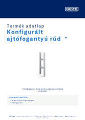 Konfigurált ajtófogantyú rúd  * Termék adatlap HU