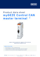 myGEZE Control CAN master terminal  * Product data sheet EN