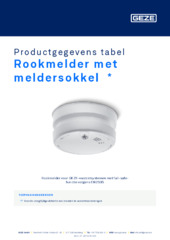 Rookmelder met meldersokkel  * Productgegevens tabel NL