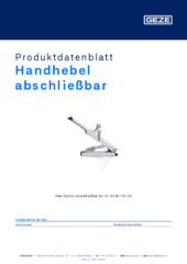 Handhebel abschließbar Produktdatenblatt DE