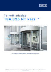 TSA 325 NT kézi  * Termék adatlap HU