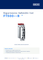 FT500--B  * Sigurnosno-tehnički list HR