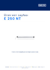 E 250 NT Ürün veri sayfası TR