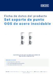 Set soporte de punto GGS de acero inoxidable Ficha de datos del producto ES