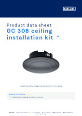 GC 308 ceiling installation kit  * Product data sheet EN