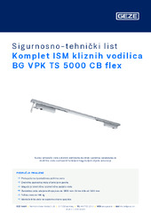 Komplet ISM kliznih vodilica BG VPK TS 5000 CB flex Sigurnosno-tehnički list HR