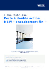 Porte à double action MSW - encadrement fin  * Fiche technique FR