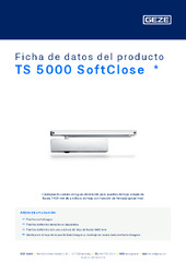 TS 5000 SoftClose  * Ficha de datos del producto ES