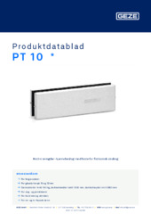 PT 10  * Produktdatablad NB