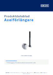 Axelförlängare Produktdatablad SV