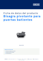 Bisagra pivotante para puertas batientes Ficha de datos del producto ES