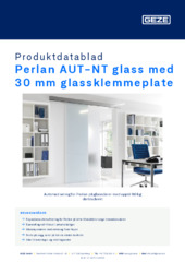 Perlan AUT-NT glass med 30 mm glassklemmeplate Produktdatablad NB