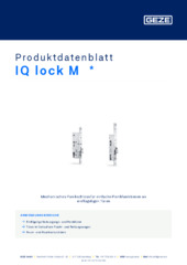 IQ lock M  * Produktdatenblatt DE