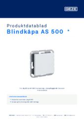Blindkåpa AS 500  * Produktdatablad SV