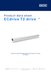 ECdrive T2 drive  * Product data sheet EN