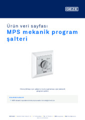 MPS mekanik program şalteri Ürün veri sayfası TR