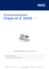 Fløjbrik E 3000  * Produktdatablad DA