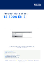 TS 3000 EN 3 Product data sheet EN