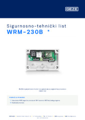 WRM-230B  * Sigurnosno-tehnički list HR