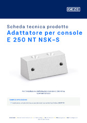 Adattatore per console E 250 NT NSK-S Scheda tecnica prodotto IT