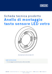 Anello di montaggio tasto sensore LED vetro Scheda tecnica prodotto IT