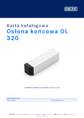 Osłona końcowa OL 320 Karta katalogowa PL