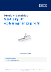Sæt skjult ophængningsprofil Produktdatablad DA