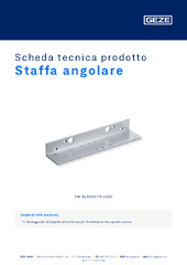 Staffa angolare Scheda tecnica prodotto IT