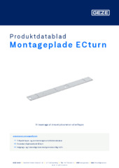 Montageplade ECturn Produktdatablad DA