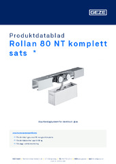 Rollan 80 NT komplett sats  * Produktdatablad SV