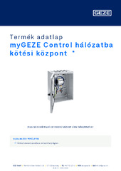 myGEZE Control hálózatba kötési központ  * Termék adatlap HU