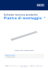 Piastra di montaggio  * Scheda tecnica prodotto IT