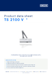 TS 2100 V  * Product data sheet EN