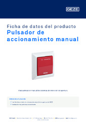 Pulsador de accionamiento manual Ficha de datos del producto ES