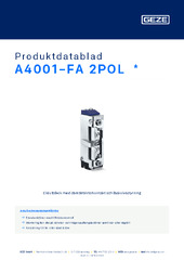 A4001-FA 2POL  * Produktdatablad SV