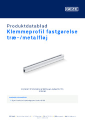 Klemmeprofil fastgørelse træ-/metalfløj Produktdatablad DA