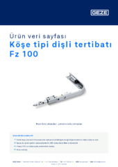 Eckwinkelgetriebe Fz100 Produkt Ürün veri sayfası TR