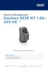 Zasilacz GEZE NT 1.5A-24V HS  * Karta katalogowa PL