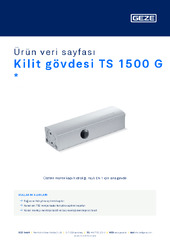 Kilit gövdesi TS 1500 G  * Ürün veri sayfası TR