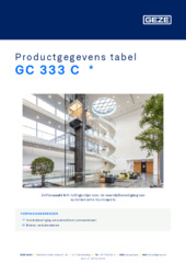 GC 333 C  * Productgegevens tabel NL