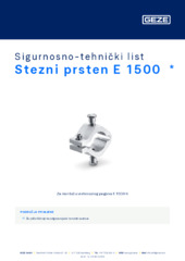 Stezni prsten E 1500  * Sigurnosno-tehnički list HR