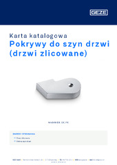 Pokrywy do szyn drzwi (drzwi zlicowane) Karta katalogowa PL